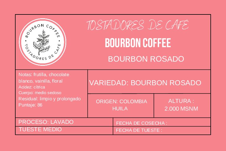 Colombia pink Bourbon