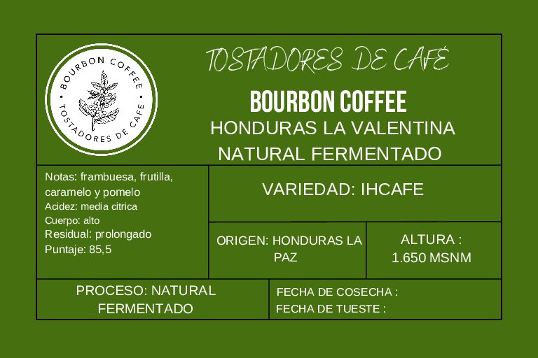 Honduras La Valentina Natural Fermentado